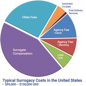USA Surrogacy Costs Graph